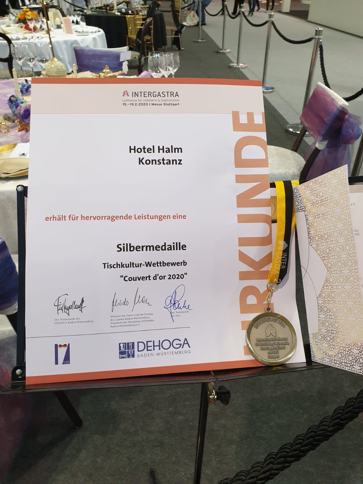 Couvert d'or 2020 award
